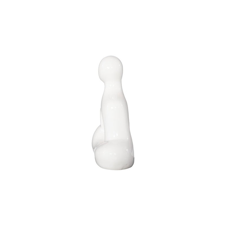 Buddha Seated Sculpture, Gel Coat White