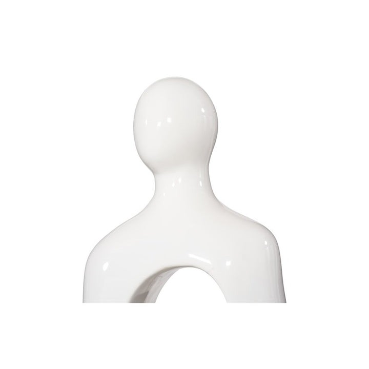 Buddha Seated Sculpture, Gel Coat White