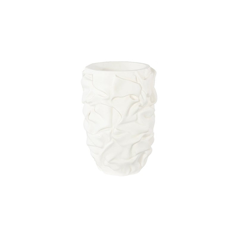 Drape Planter, White Stone
