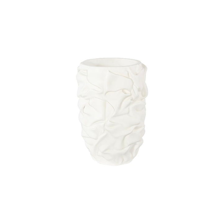 Drape Planter, White Stone