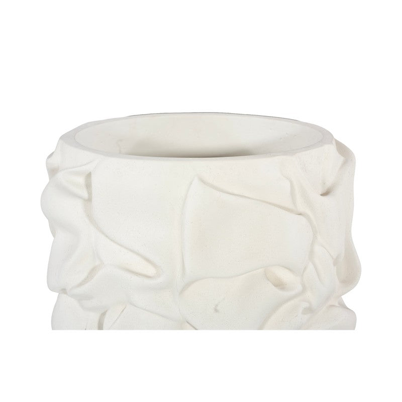 Drape Planter, White Stone