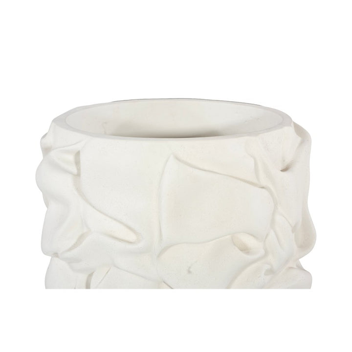 Drape Planter, White Stone