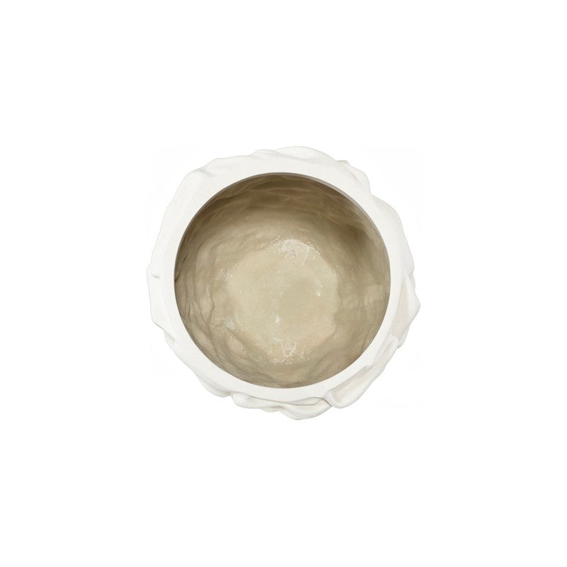 Drape Planter, White Stone