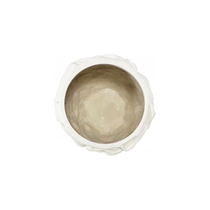 Drape Planter, White Stone