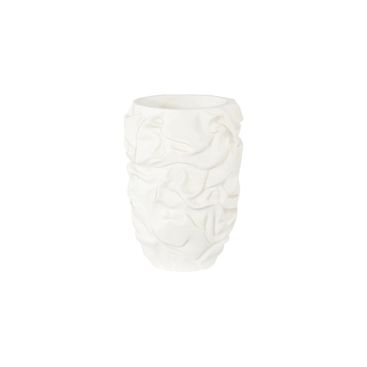 Drape Planter, White Stone