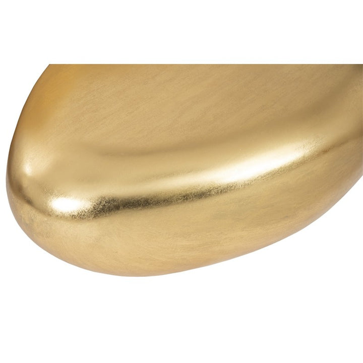 River Stone Coffee Table, Gold Leaf, Small