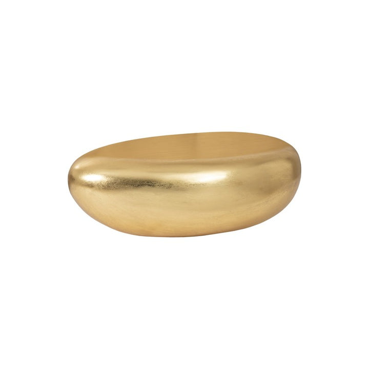 River Stone Coffee Table, Gold Leaf, Small