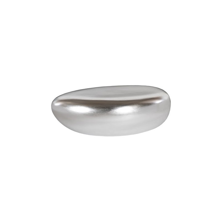 River Stone Coffee Table, Silver Leaf, Small