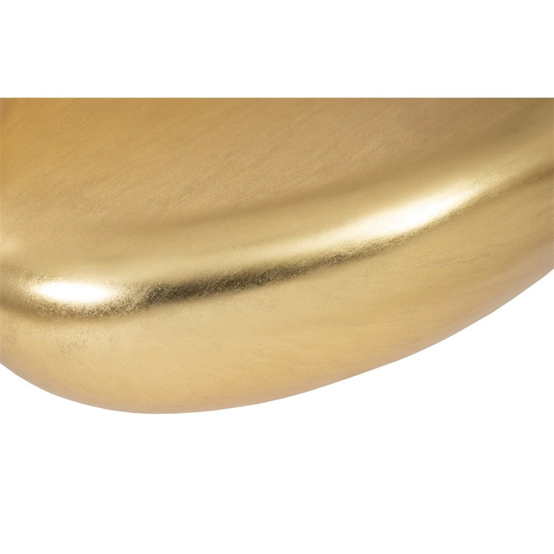 River Stone Coffee Table, Gold Leaf, Large