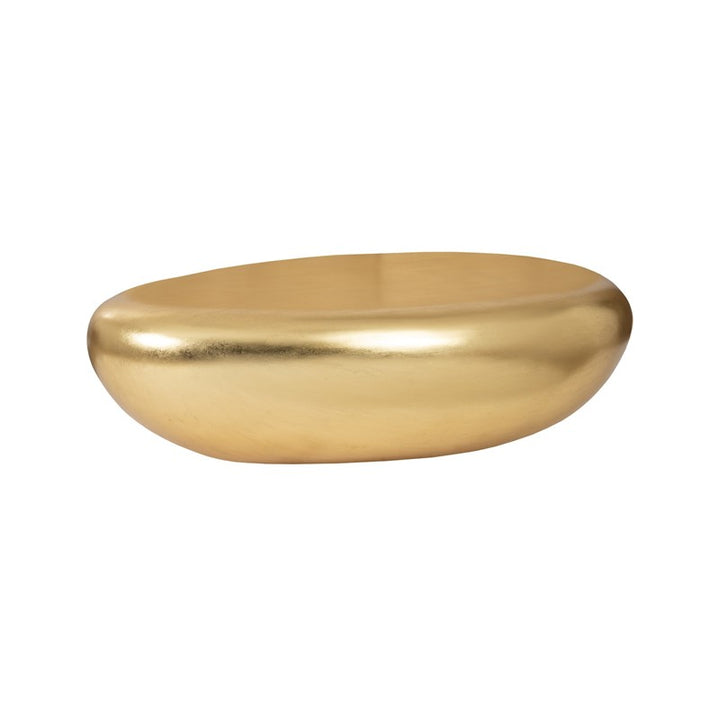 River Stone Coffee Table, Gold Leaf, Large