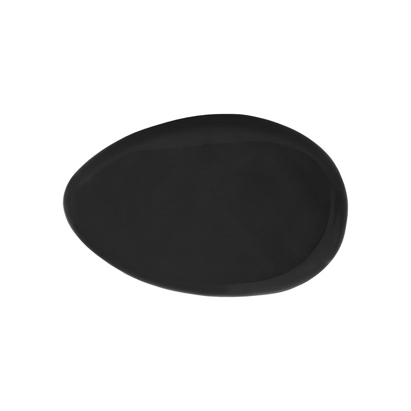 River Stone Coffee Table, Gel Coat Black, Large