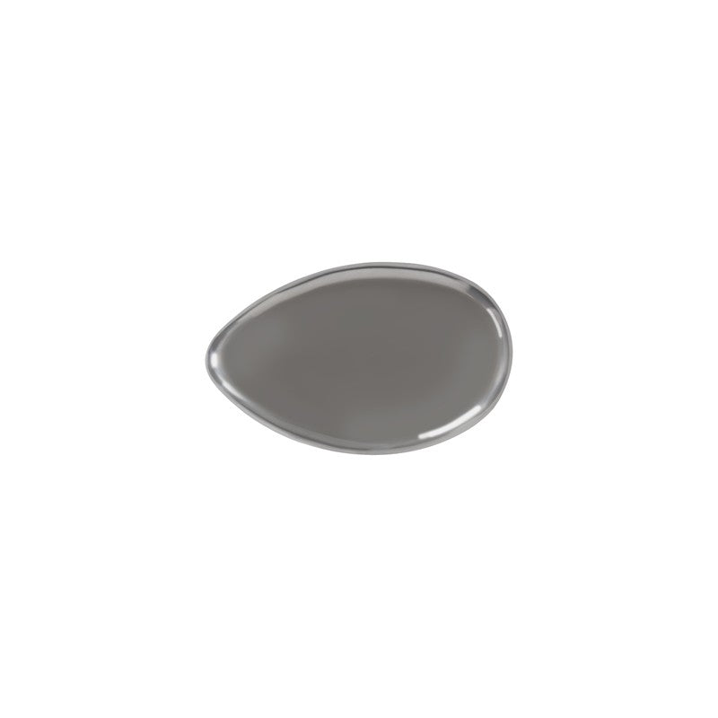 River Stone Coffee Table, Polished Aluminum, Small