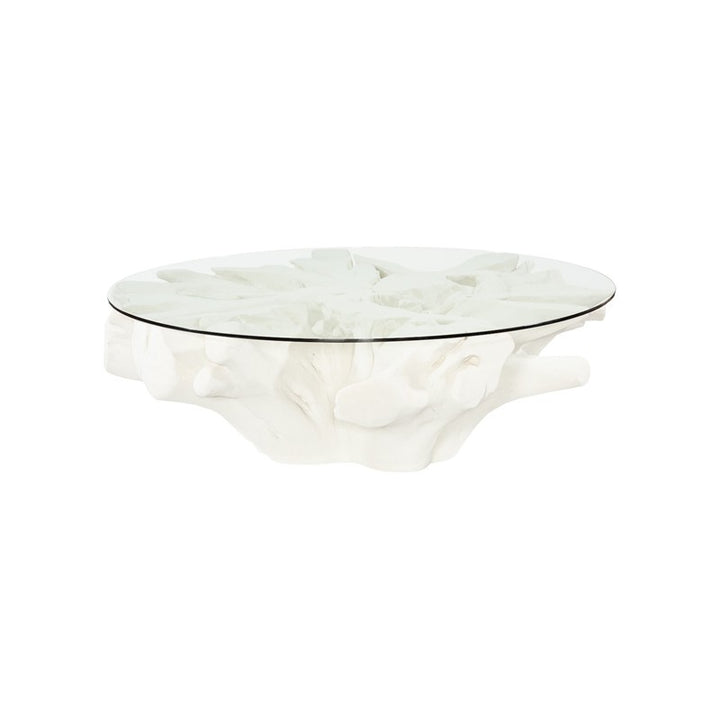 Sono Cast Root Coffee Table, With Glass