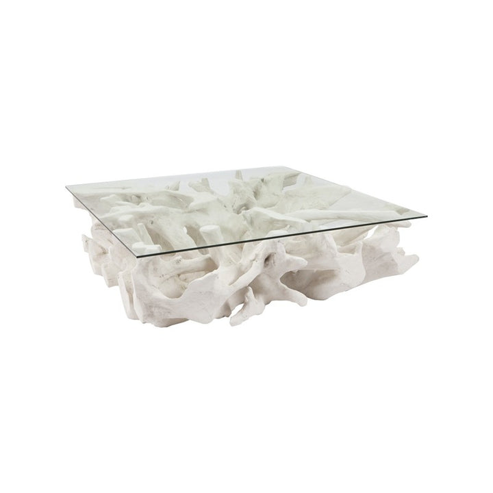 Cast Root Coffee Table, White Stone