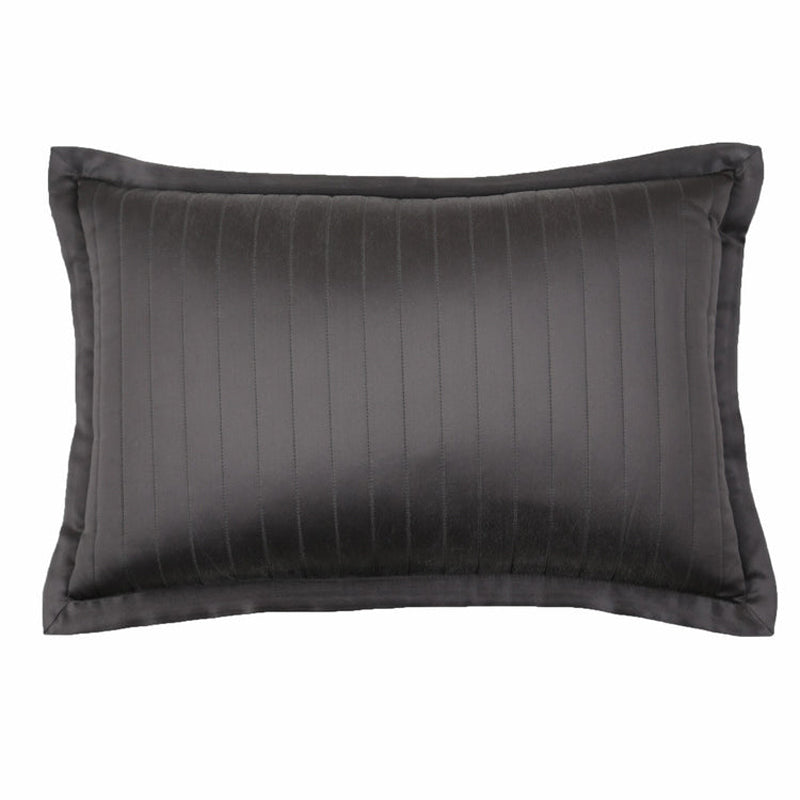Charmeuse Channel Charcoal 20X14 Pillow