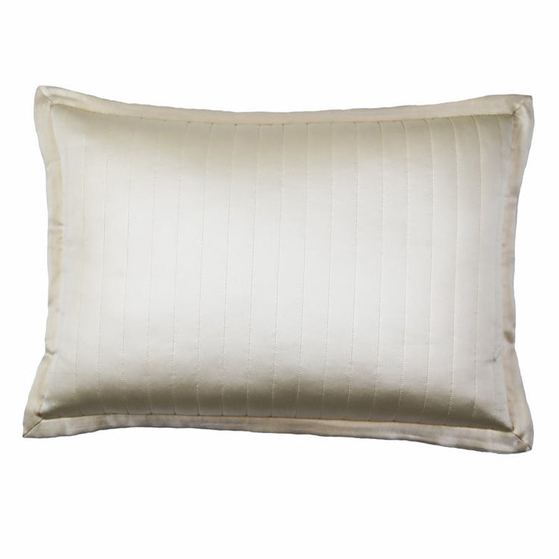 Charmeuse Channel Ivory 20X14 Pillow