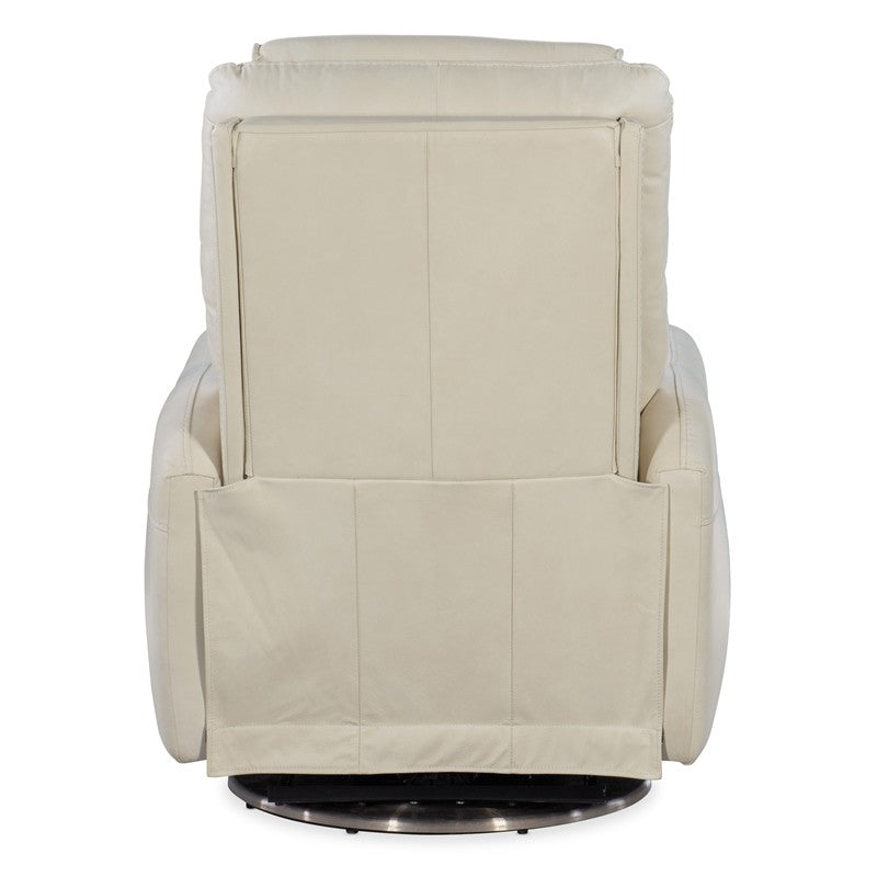 RC - Steffen Swivel Power Recliner With Power Headrest - White