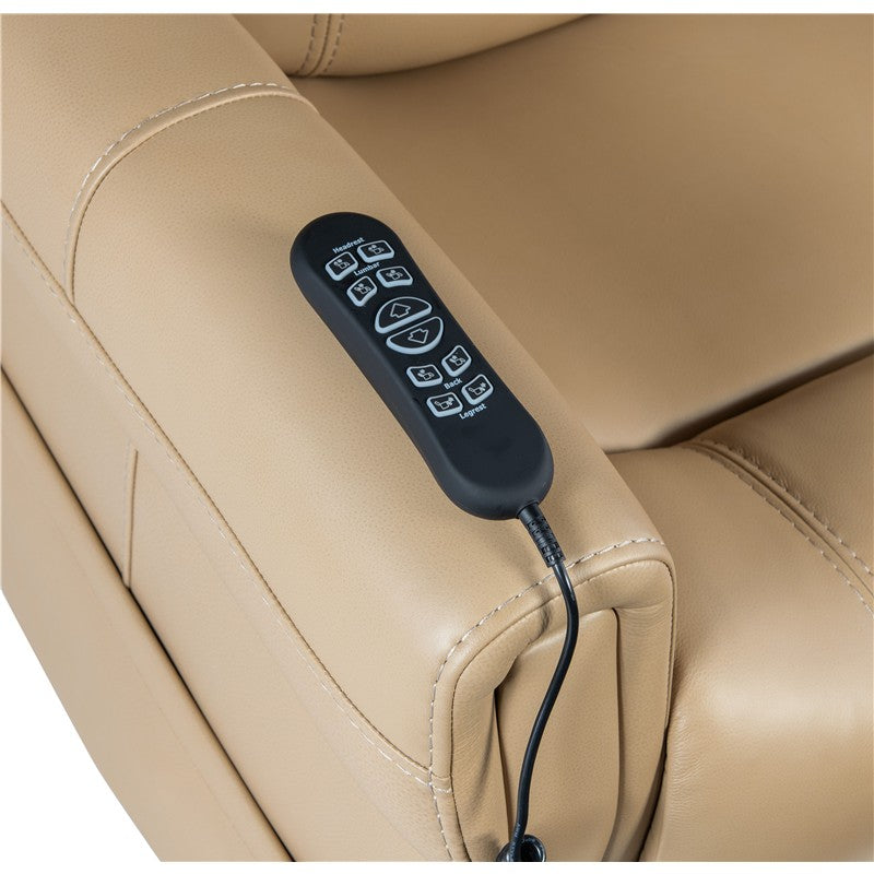 RC - Carroll Power Recliner With Power Headrest, Lumbar & Lift - Beige