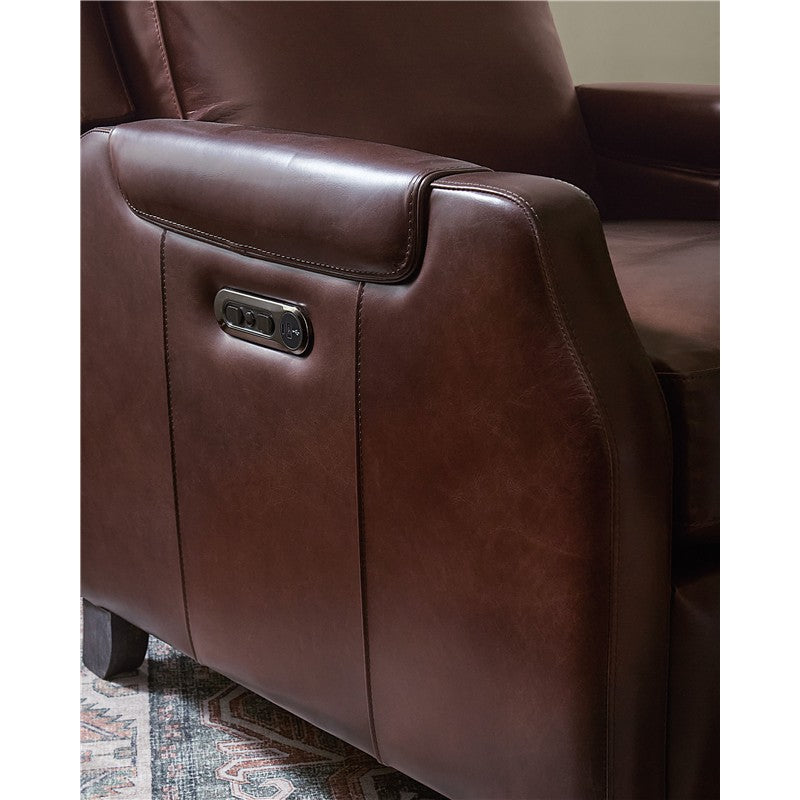 RC - Nelson Power Recliner With Power Headrest - Dark Brown