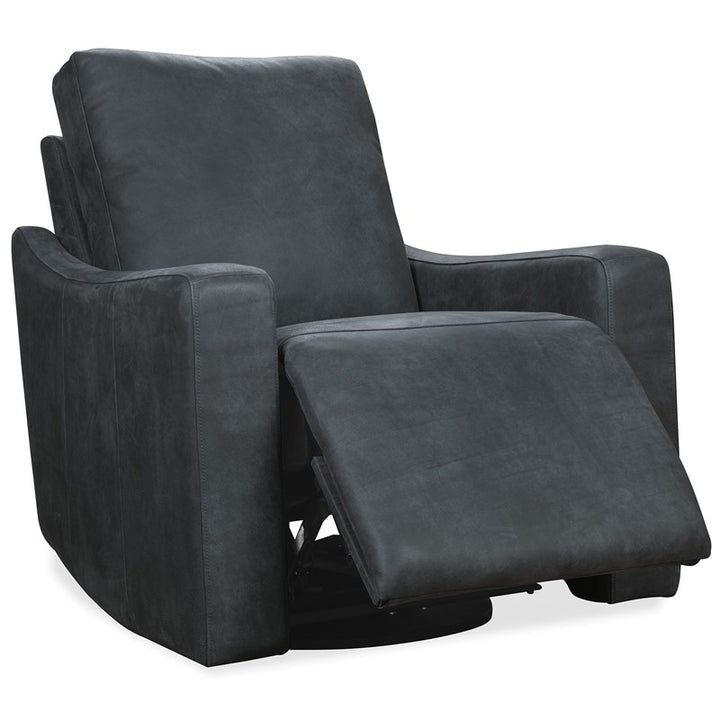 Lewis - Power Swivel Recliner - Black