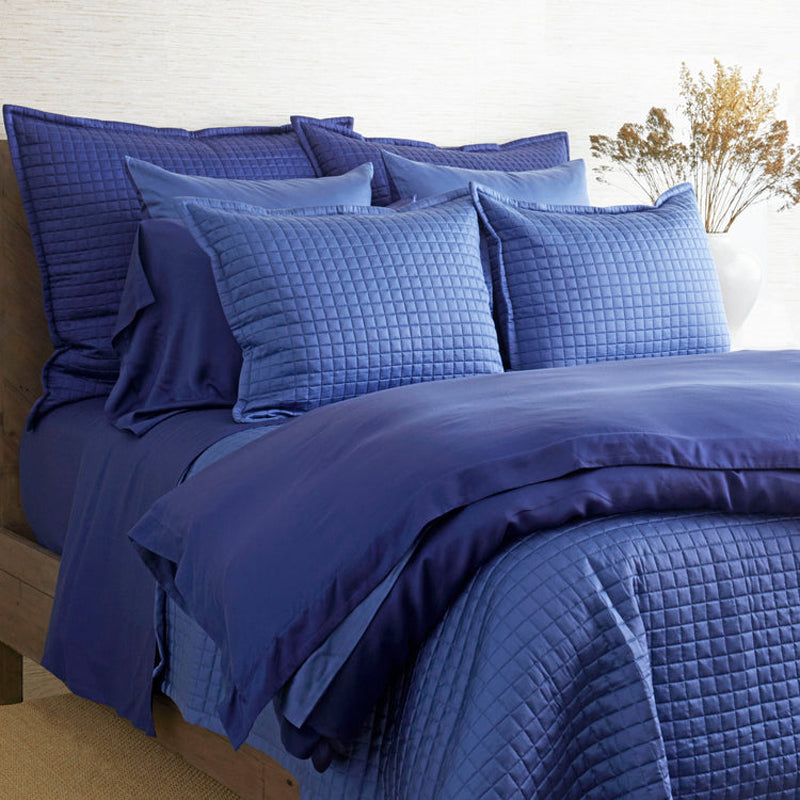 Ready To Bed 2.0 Quilted Navy Euro Sham