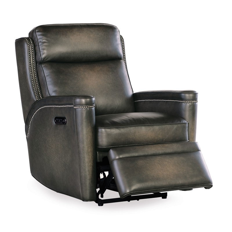SS - Hamilton Power Recliner With Power Headrest - Dark Brown