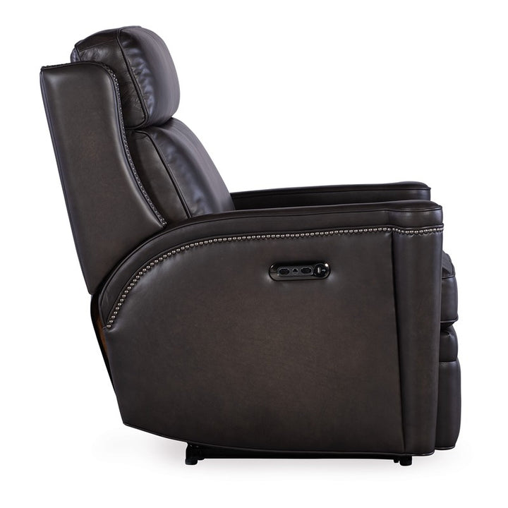 SS - Hamilton Power Recliner With Power Headrest - Dark Brown