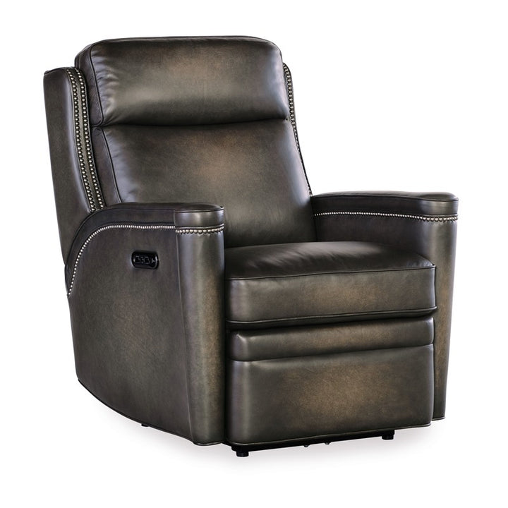SS - Hamilton Power Recliner With Power Headrest - Dark Brown