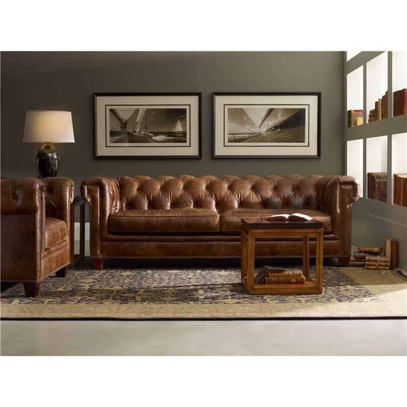 SS - Chester Stationary Sofa - Dark Brown