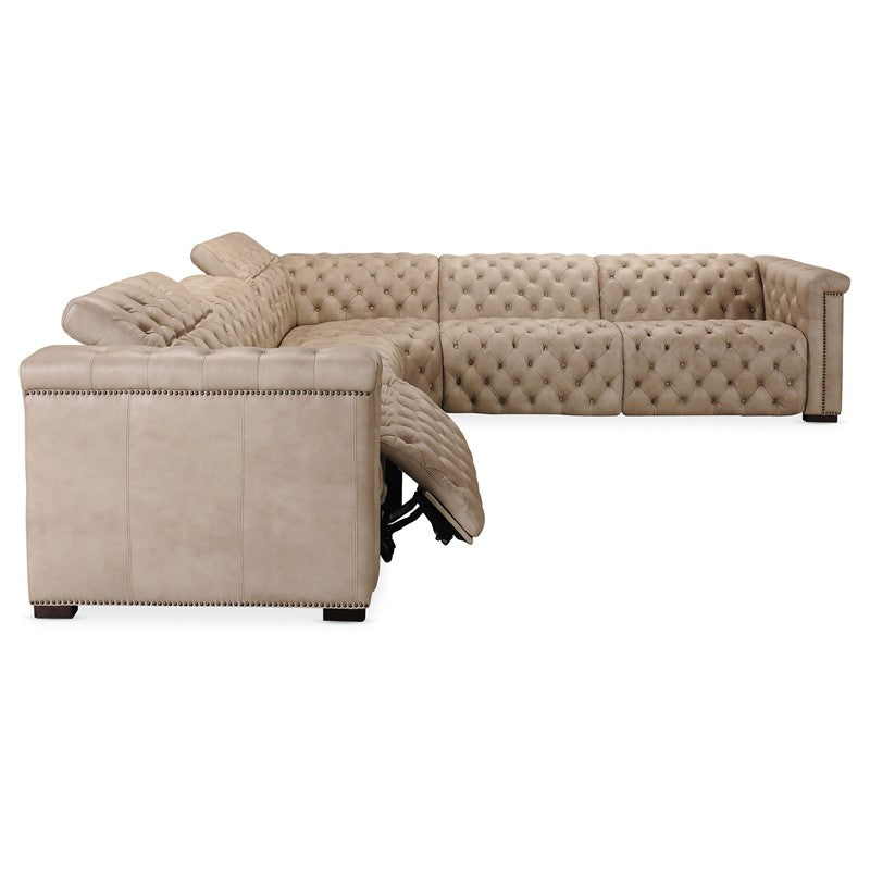 MS - Savion Grandier 5-Piece Power Headrest Sectional With 2 Power Recline