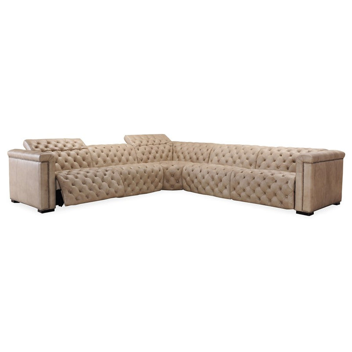 MS - Savion Grandier 5-Piece Power Headrest Sectional With 2 Power Recline