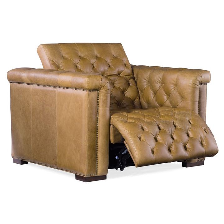 MS - Savion Grandier Power Recliner With Power Headrest - Saddlebag Coin