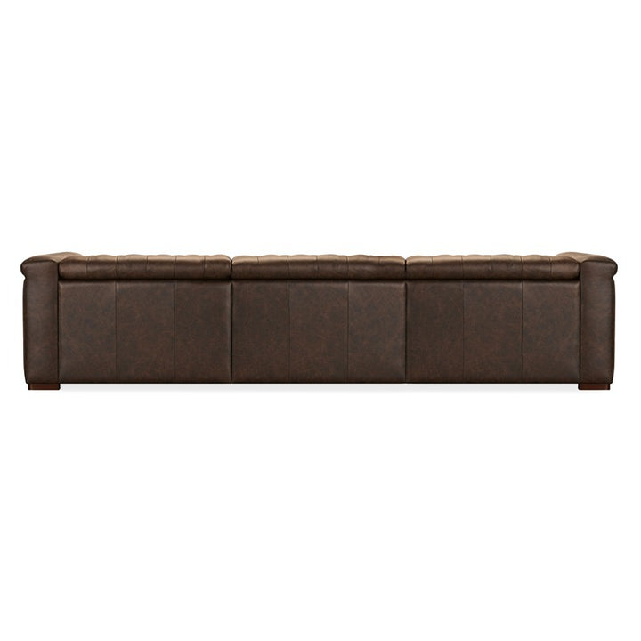 SS - Savion Deux 3 Seat Sofa With Two Power Recliners And Three Power Headrests - Dark Brown