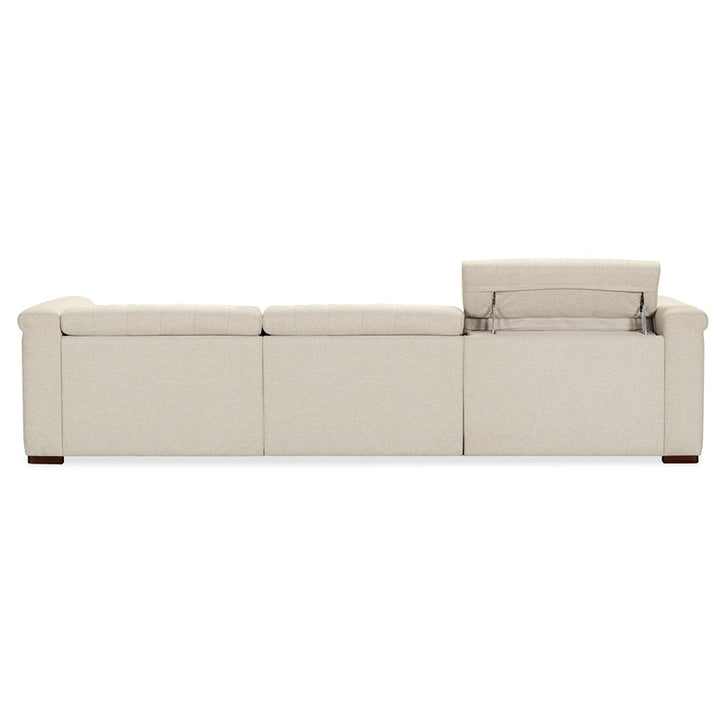 SS - Savion Deux 3 Seat Sofa With Two Power Recliners And Three Power Headrests - Beige