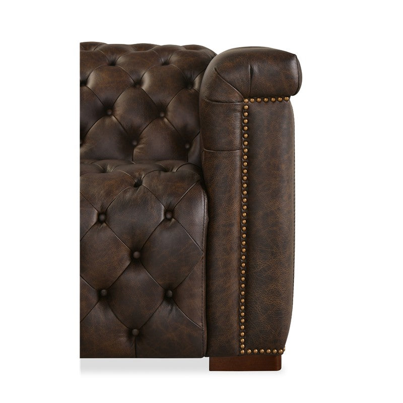 SS - Savion Deux 5 Seat Sectional With Four Power Recliners And Six Power Headrests - Dark Brown