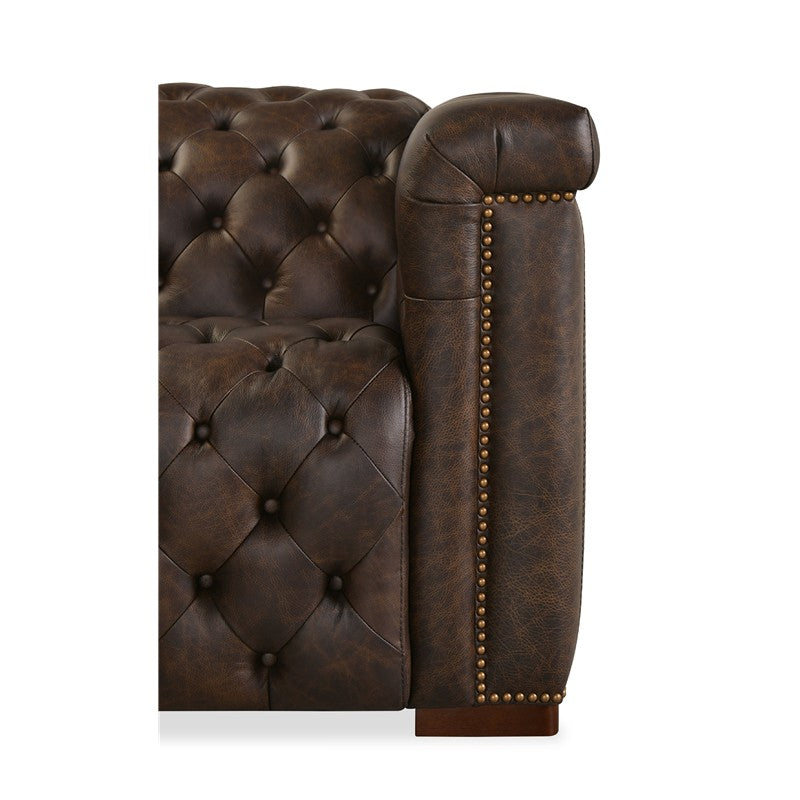 SS - Savion Deux 6 Seat Sectional With Four Power Recliners And Seven Power Headrests - Dark Brown