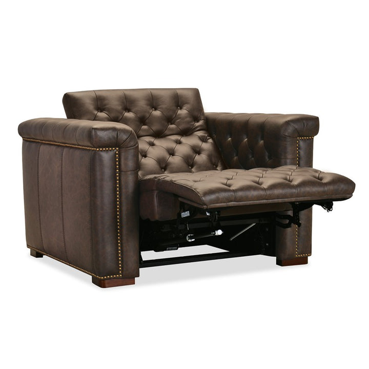 SS - Savion Deux Power Recliner With Power Headrest - Dark Brown