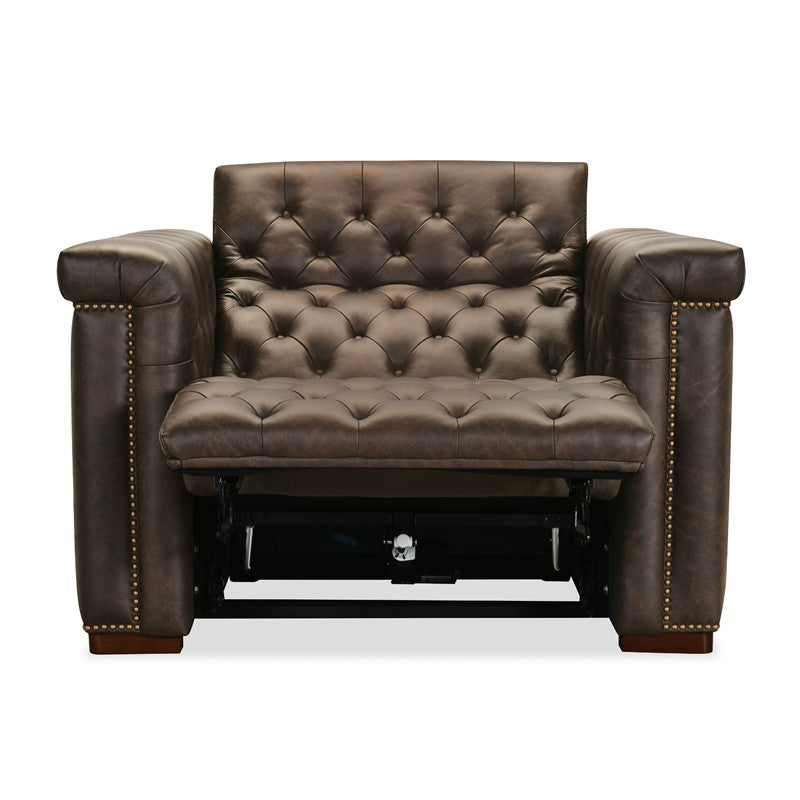 SS - Savion Deux Power Recliner With Power Headrest - Dark Brown