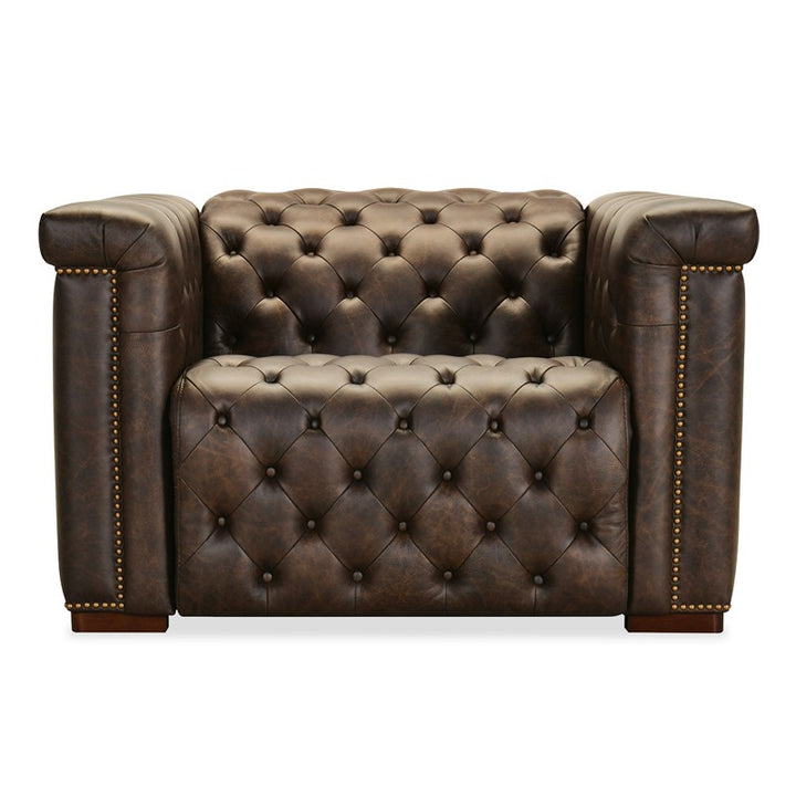 SS - Savion Deux Power Recliner With Power Headrest - Dark Brown