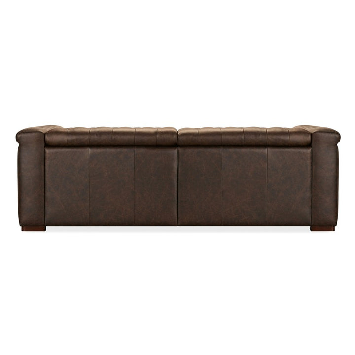 SS - Savion Deux Sofa With Power Recliners And Power Headrests - Dark Brown