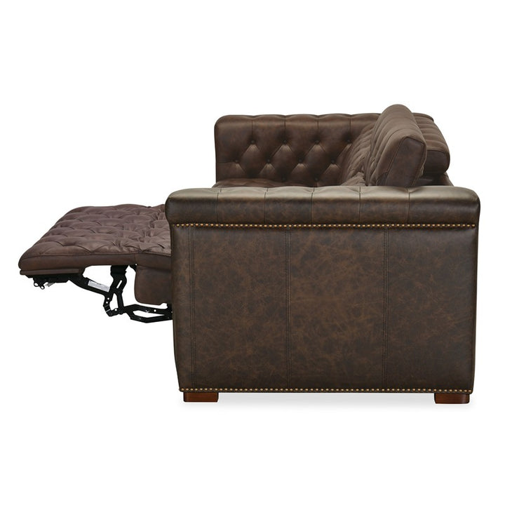 SS - Savion Deux Sofa With Power Recliners And Power Headrests - Dark Brown