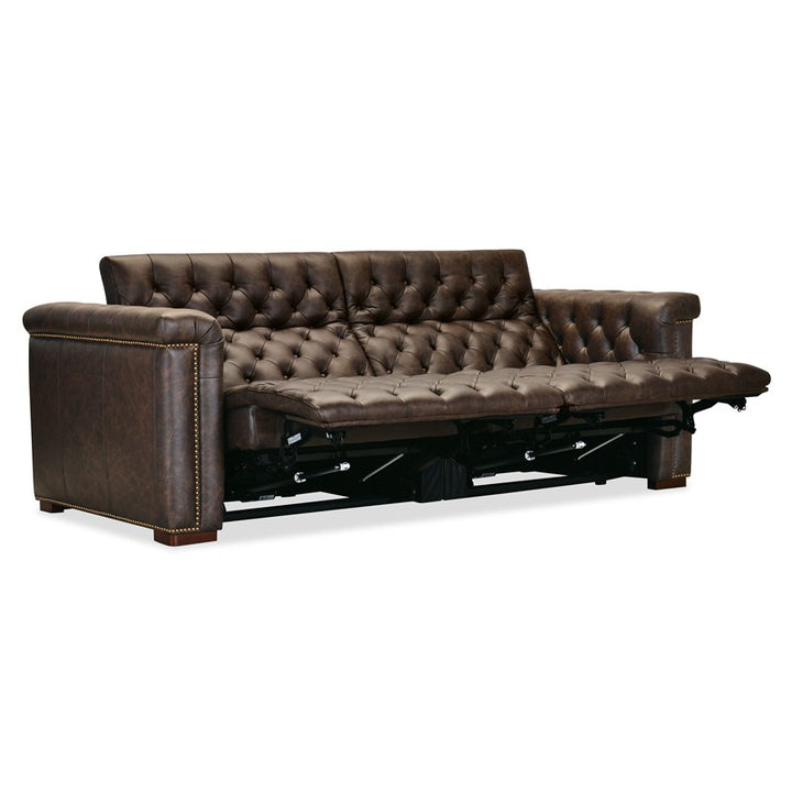 SS - Savion Deux Sofa With Power Recliners And Power Headrests - Dark Brown