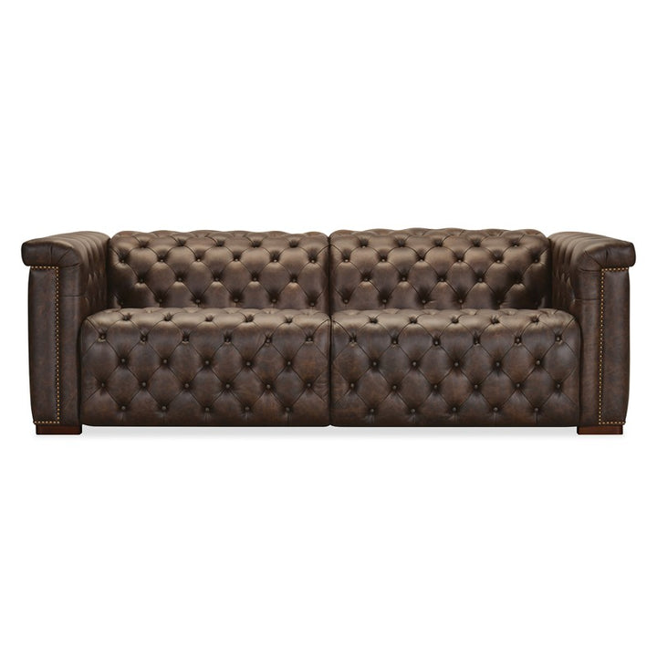 SS - Savion Deux Sofa With Power Recliners And Power Headrests - Dark Brown