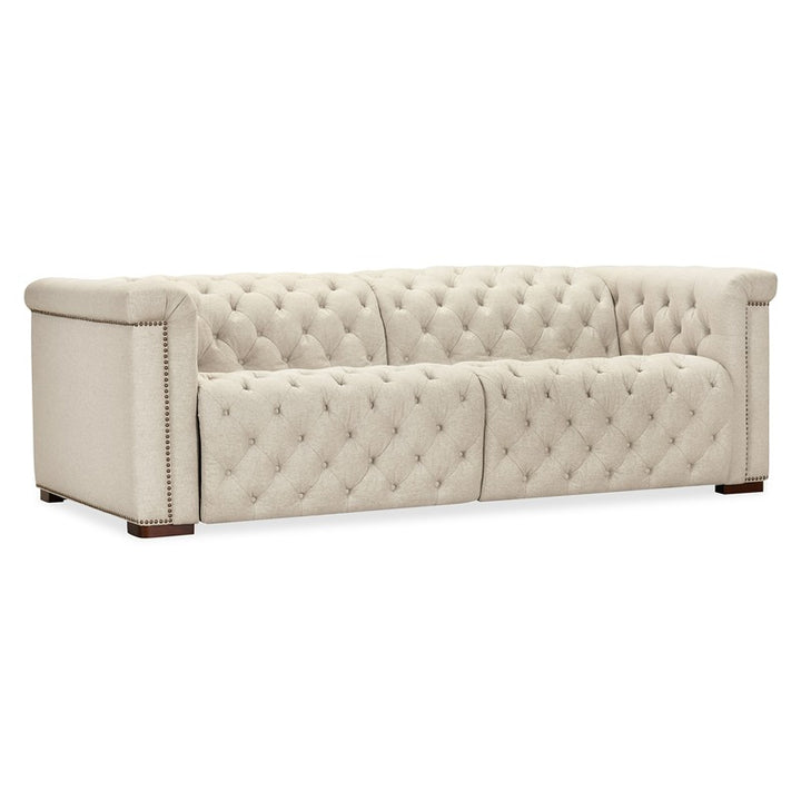 SS - Savion Deux Sofa With Power Recliners And Power Headrests - Beige