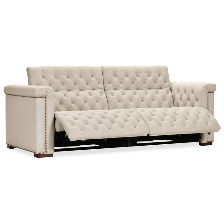 SS - Savion Deux Sofa With Power Recliners And Power Headrests - Beige