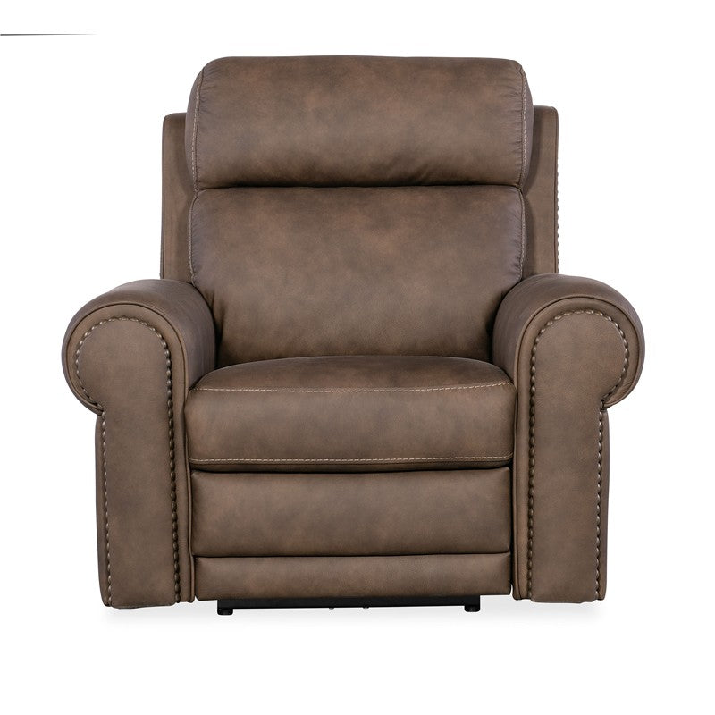 SS - Duncan Power Recliner With Power Headrest & Lumbar - Dark Brown
