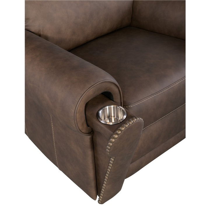 SS - Duncan Power Recliner With Power Headrest & Lumbar - Dark Brown