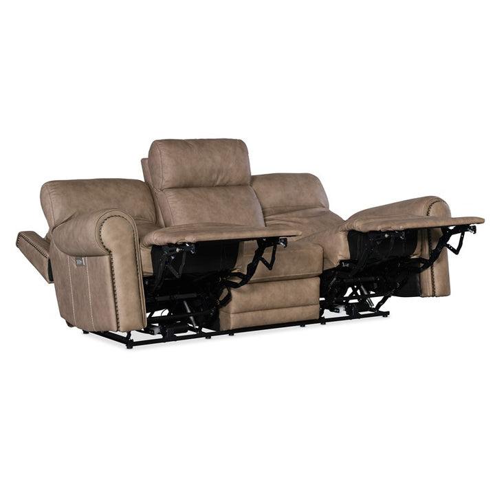 SS - Duncan Power Sofa With Power Headrest & Lumbar - Light Brown