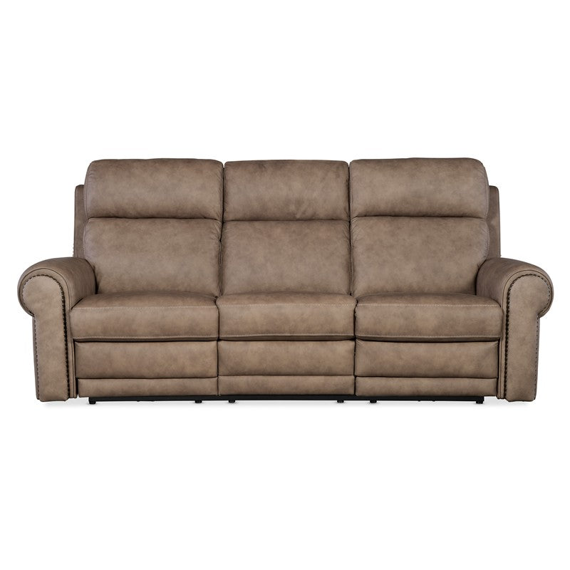 SS - Duncan Power Sofa With Power Headrest & Lumbar - Light Brown