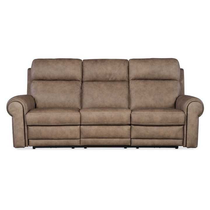 SS - Duncan Power Sofa With Power Headrest & Lumbar - Light Brown